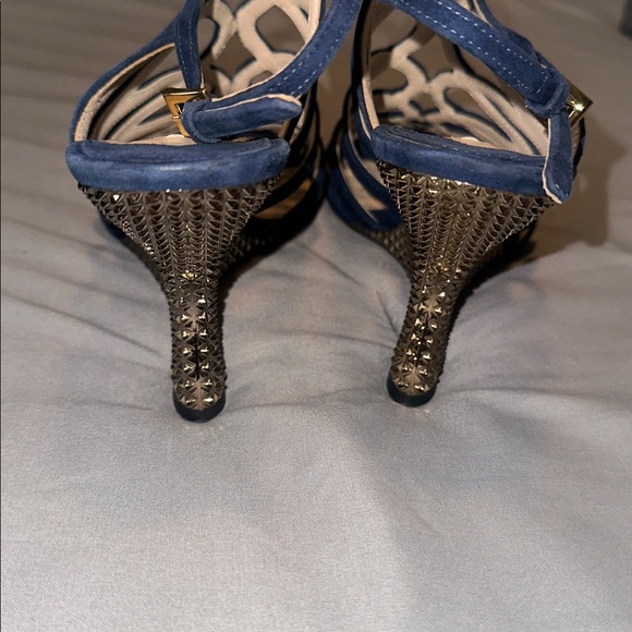 Prada- Really Great condition Navy Prada wedges - Picture 9 of 10